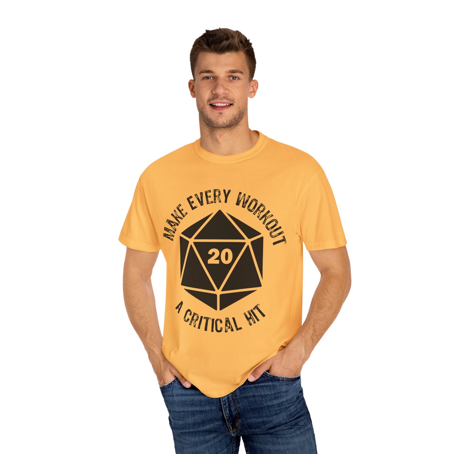Make Every Workout a Critical Hit - Unisex Garment-Dyed T-shirt