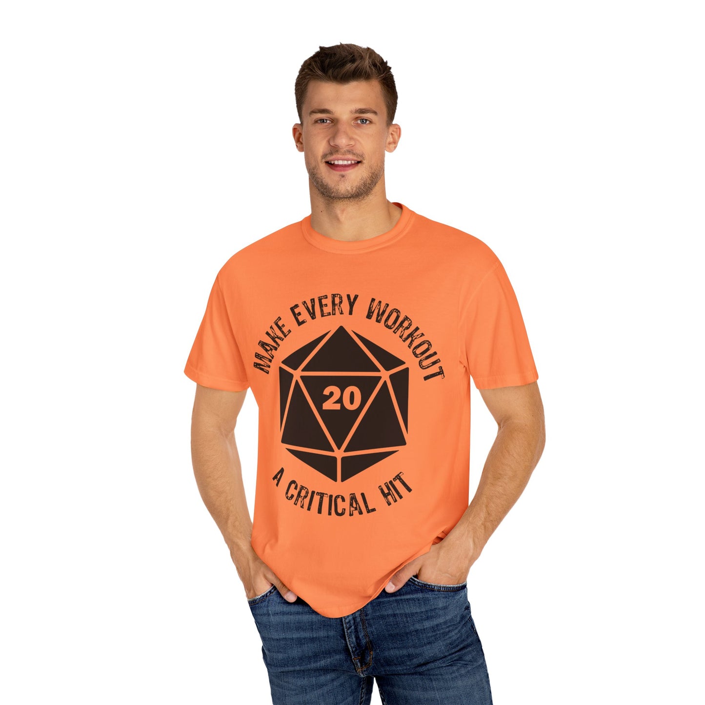 Make Every Workout a Critical Hit - Unisex Garment-Dyed T-shirt