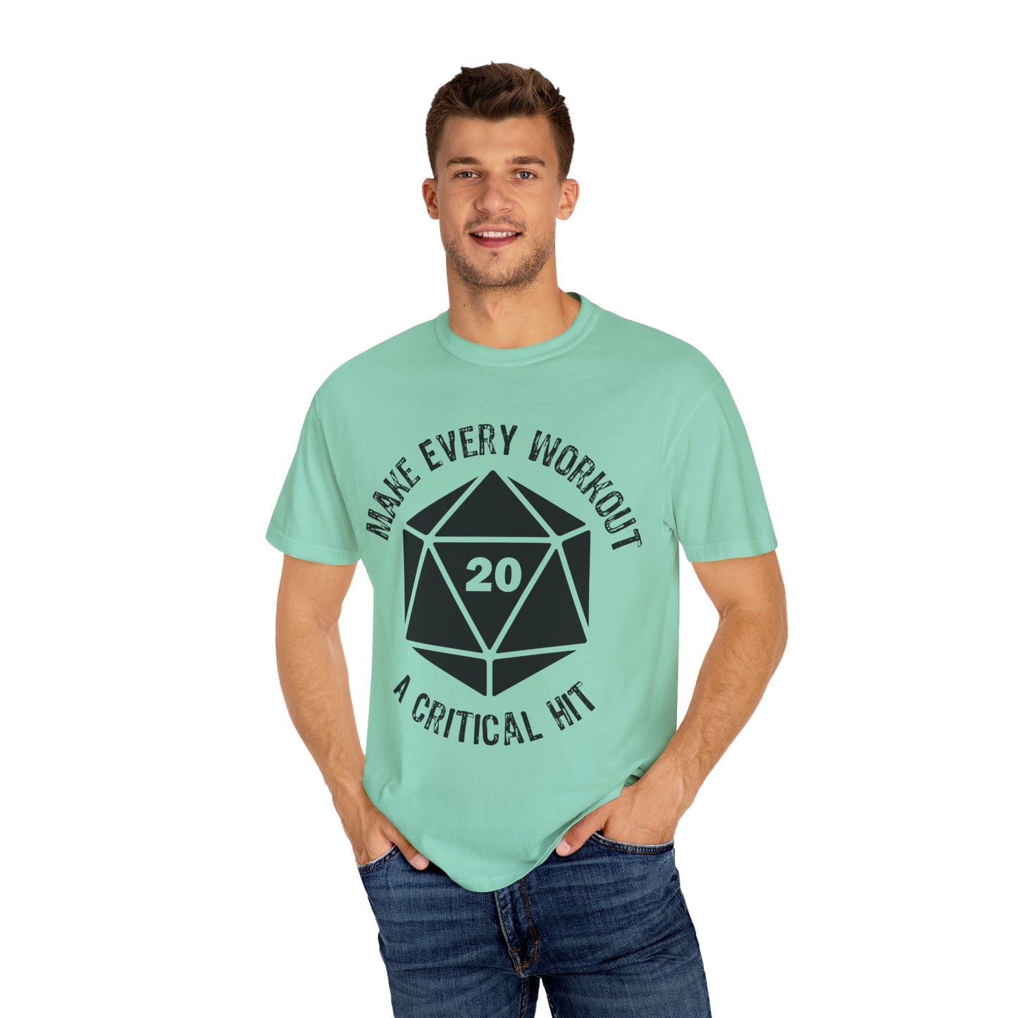 Make Every Workout a Critical Hit - Unisex Garment-Dyed T-shirt