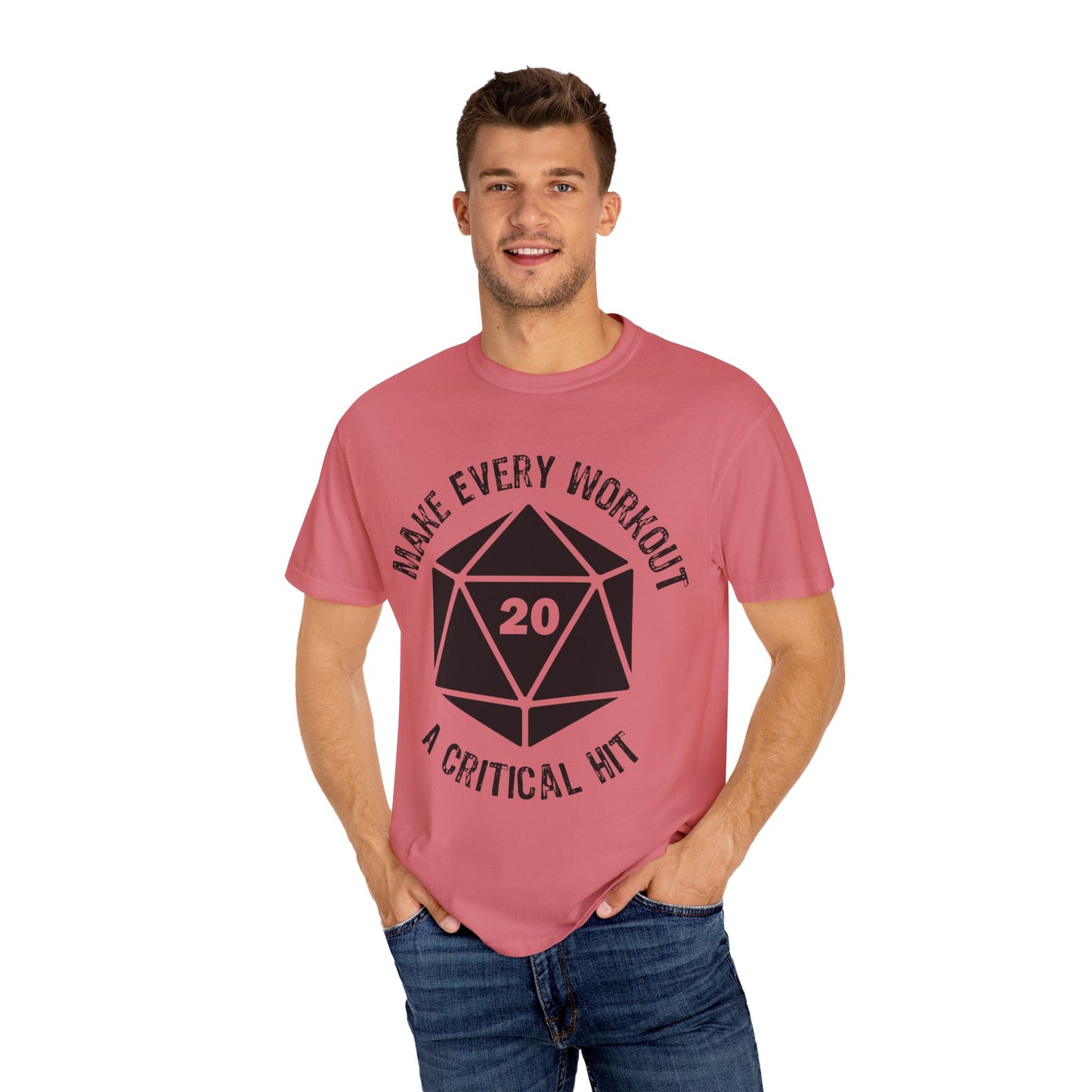 Make Every Workout a Critical Hit - Unisex Garment-Dyed T-shirt