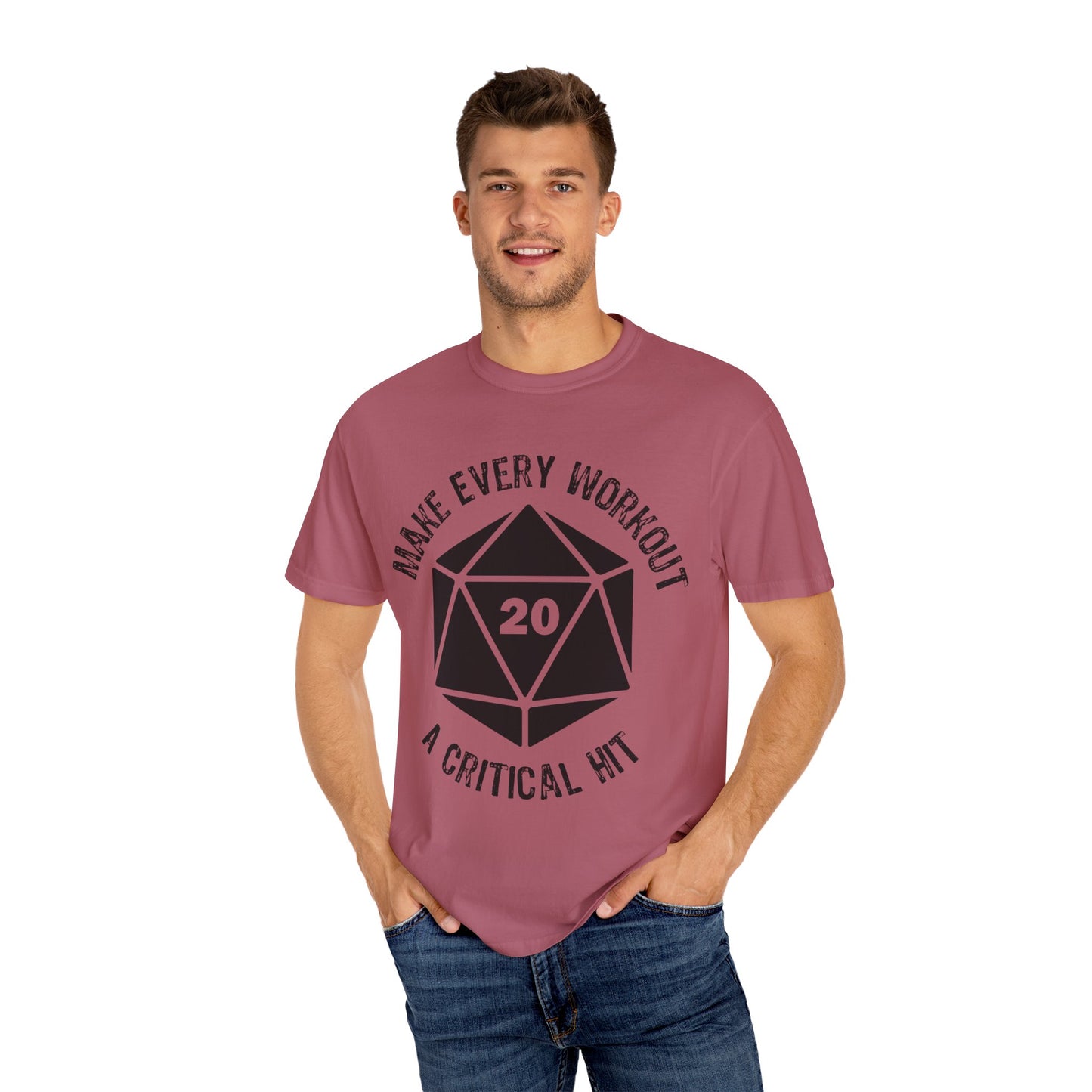 Make Every Workout a Critical Hit - Unisex Garment-Dyed T-shirt