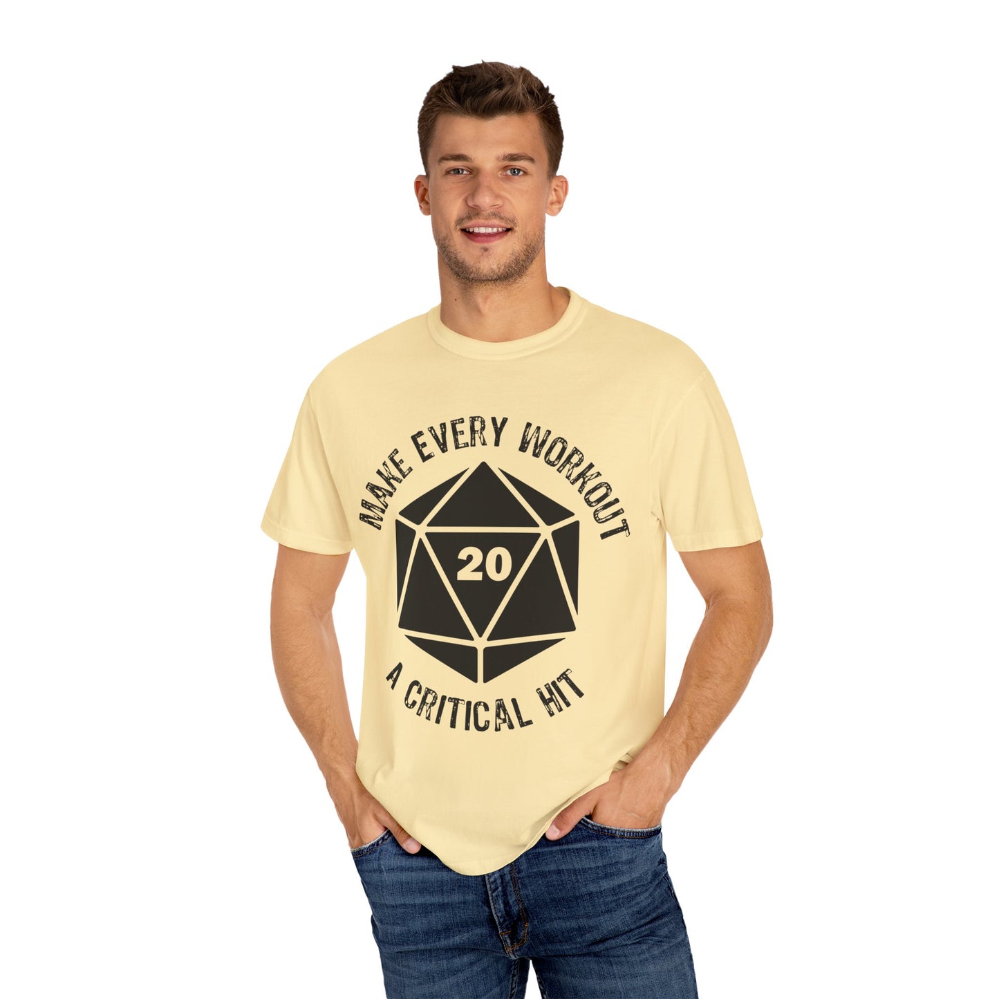 Make Every Workout a Critical Hit - Unisex Garment-Dyed T-shirt