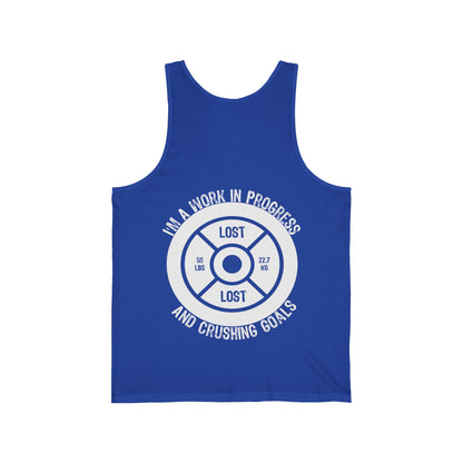 50 lbs Lost - Unisex Jersey Tank