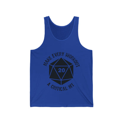 Make Every Workout a Critical Hit - Unisex Jersey Tank