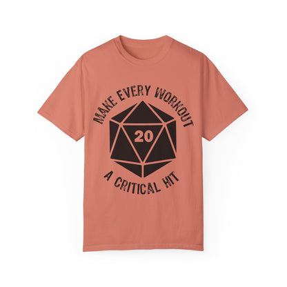Make Every Workout a Critical Hit - Unisex Garment-Dyed T-shirt