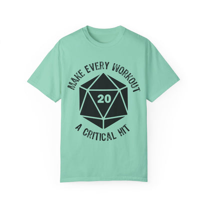 Make Every Workout a Critical Hit - Unisex Garment-Dyed T-shirt