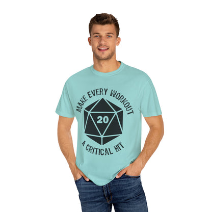 Make Every Workout a Critical Hit - Unisex Garment-Dyed T-shirt