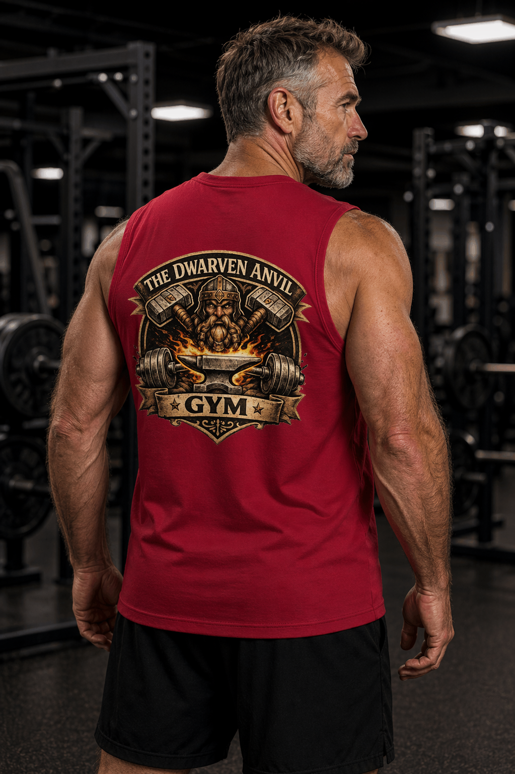 Dwarven Anvil Gym Men's Polyester Tank Top
