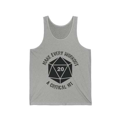 Make Every Workout a Critical Hit - Unisex Jersey Tank