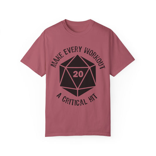 Make Every Workout a Critical Hit - Unisex Garment-Dyed T-shirt