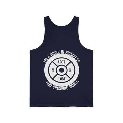 75 lbs Lost - Unisex Jersey Tank