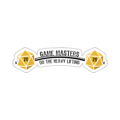 Game Masters Do the Heavy Lifting - Kiss-Cut Stickers