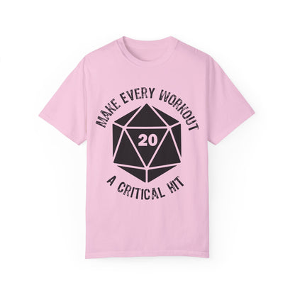 Make Every Workout a Critical Hit - Unisex Garment-Dyed T-shirt