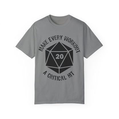Make Every Workout a Critical Hit - Unisex Garment-Dyed T-shirt