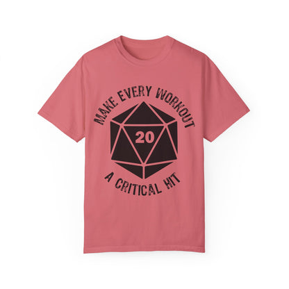 Make Every Workout a Critical Hit - Unisex Garment-Dyed T-shirt