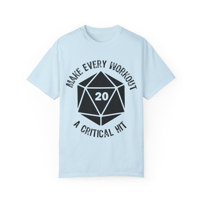 Make Every Workout a Critical Hit - Unisex Garment-Dyed T-shirt