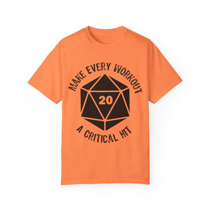 Make Every Workout a Critical Hit - Unisex Garment-Dyed T-shirt